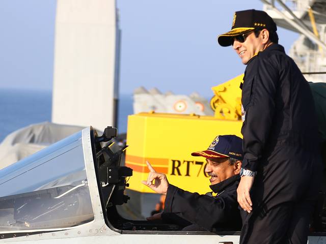 Manohar Parrikar with Navy