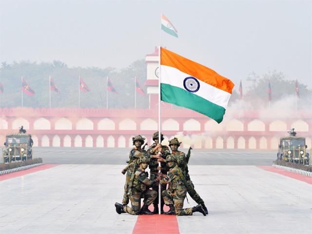 Image result for indian army saluting flag