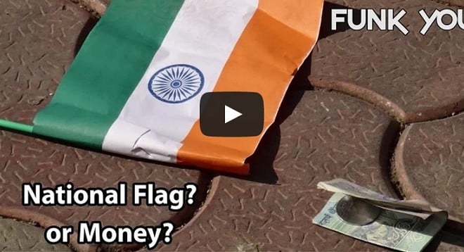 indian flag vs money