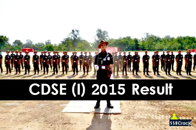 Combined Defence Services Examination (I) 2015 Result