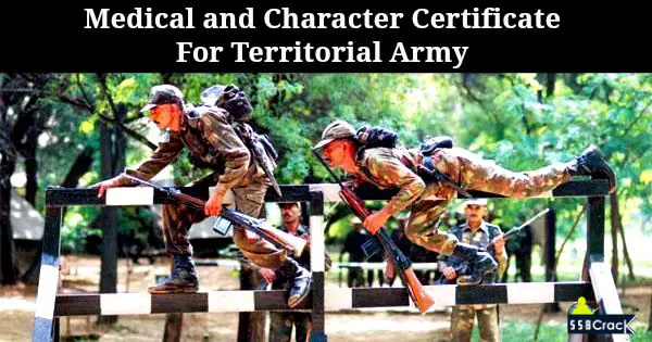 Medical and Character Certificate For Territorial Army