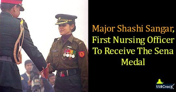 Major Shashi Sangar, First Nursing Officer To Receive The Sena Medal