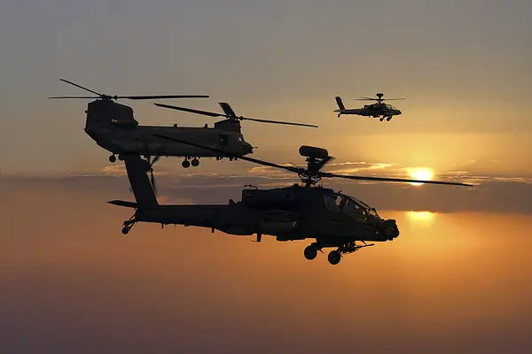The Apache And The Chinook Helicopters