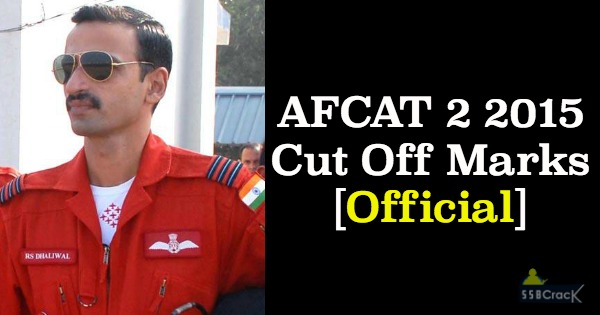 AFCAT 2 2015 Cut Off Marks [Official]