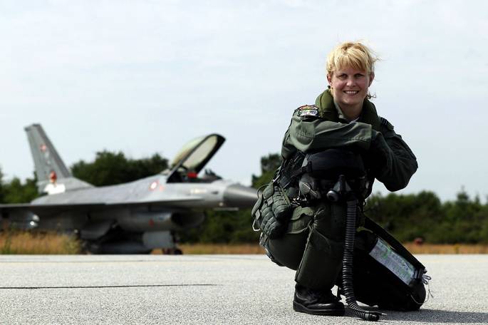 Denmark Air Force first female F-16 Fighter Pilot Lt. Line Bonde