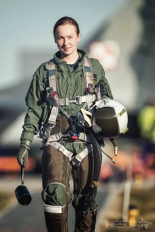 Female military pilot