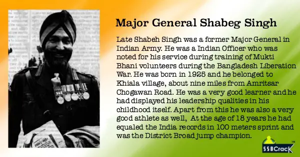 Major General Shabeg Singh