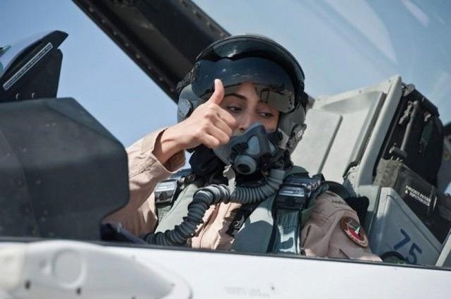 Major Mariam Al Mansouri, the UAE's first female fighter pilot and leader of the UAE's mission against ISIS