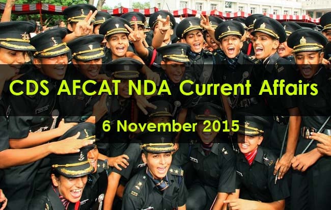 cds-afcat-nda-current-affairs-6-november-2015