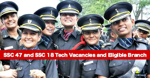 SSC 47 and SSC 18 Tech Vacancies and Eligible Branch