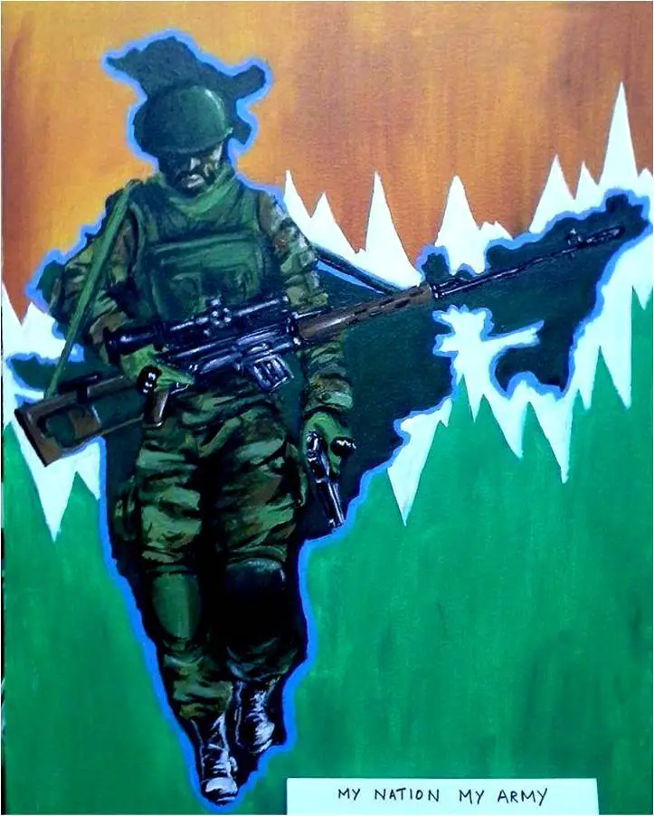 Indian Army Paintings By Kids 11