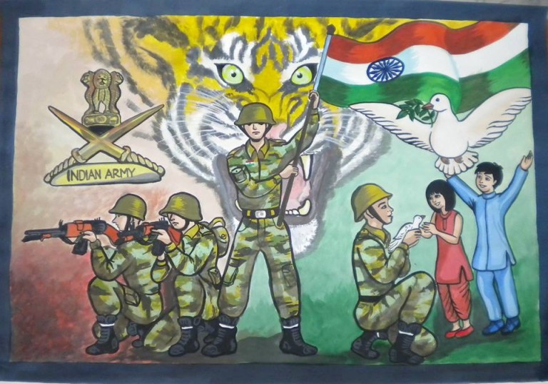 15 Indian Army Paintings By Kids Will Motivate You To Join Indian Army