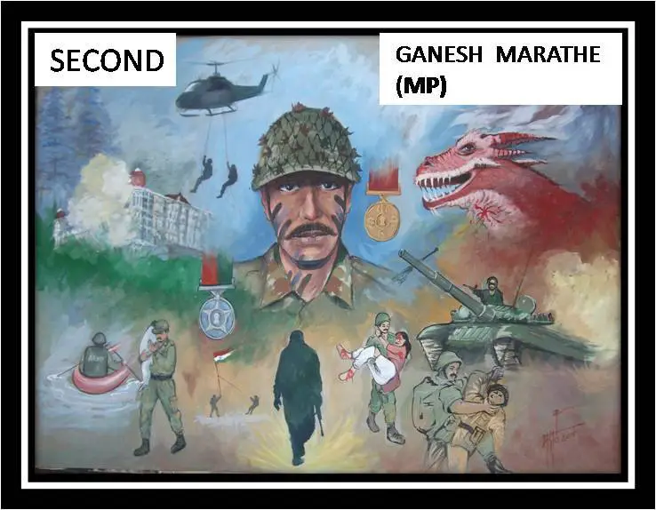 Indian Army Paintings By Kids 2