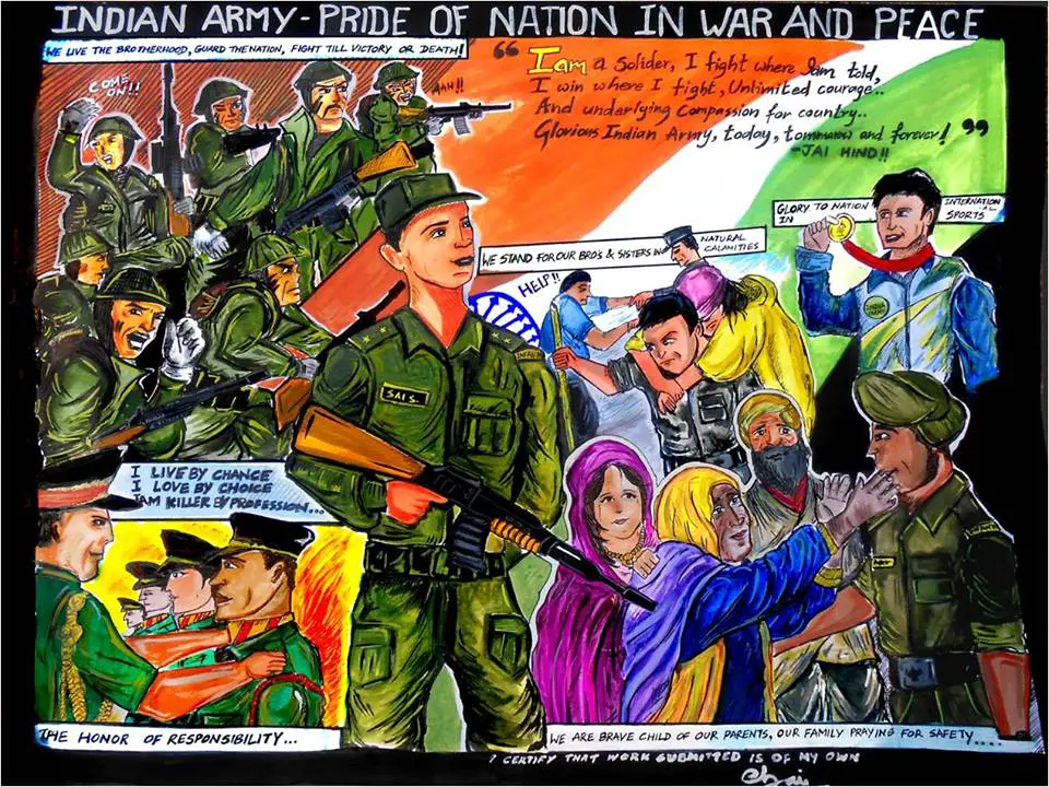 Indian Army Paintings By Kids 5