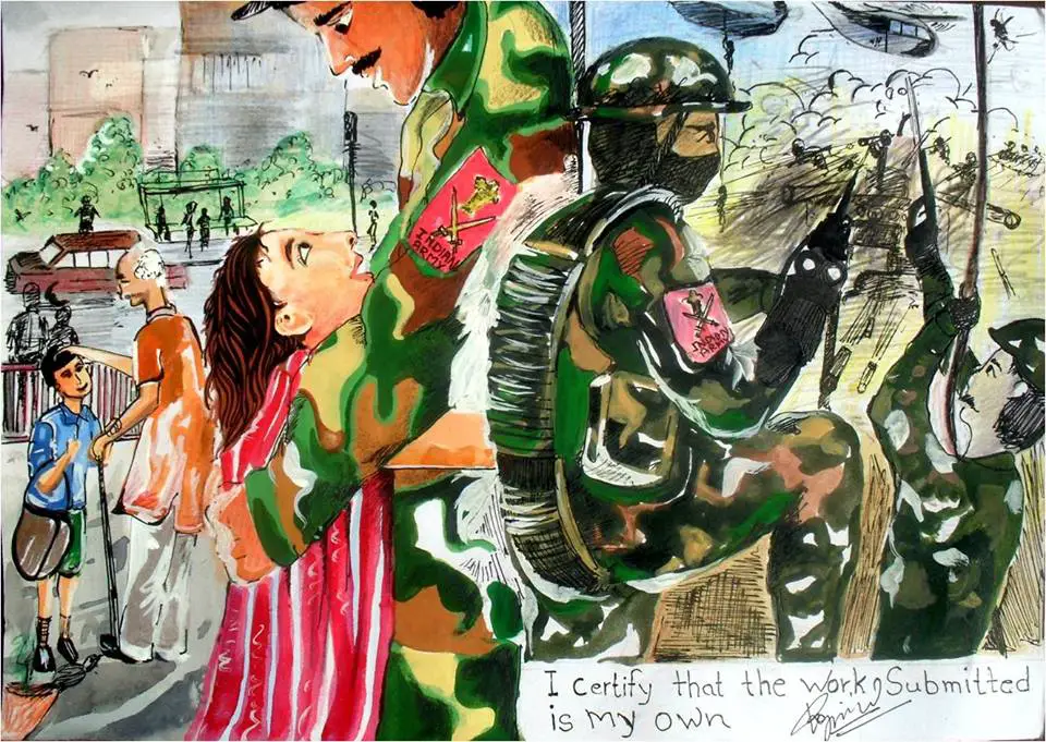 Indian Army Paintings By Kids 8