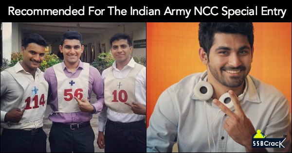 Recommended For The Indian Army NCC Special Entry