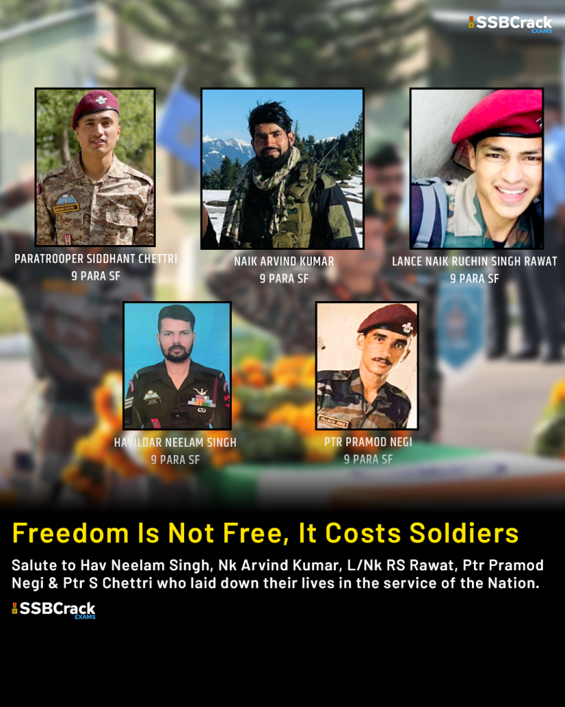 India Lost Five 9 Para SF Soldiers Today 1