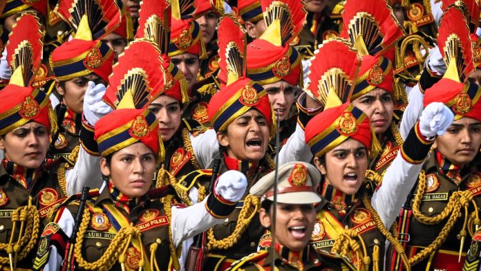 delhi police all women contingent pic