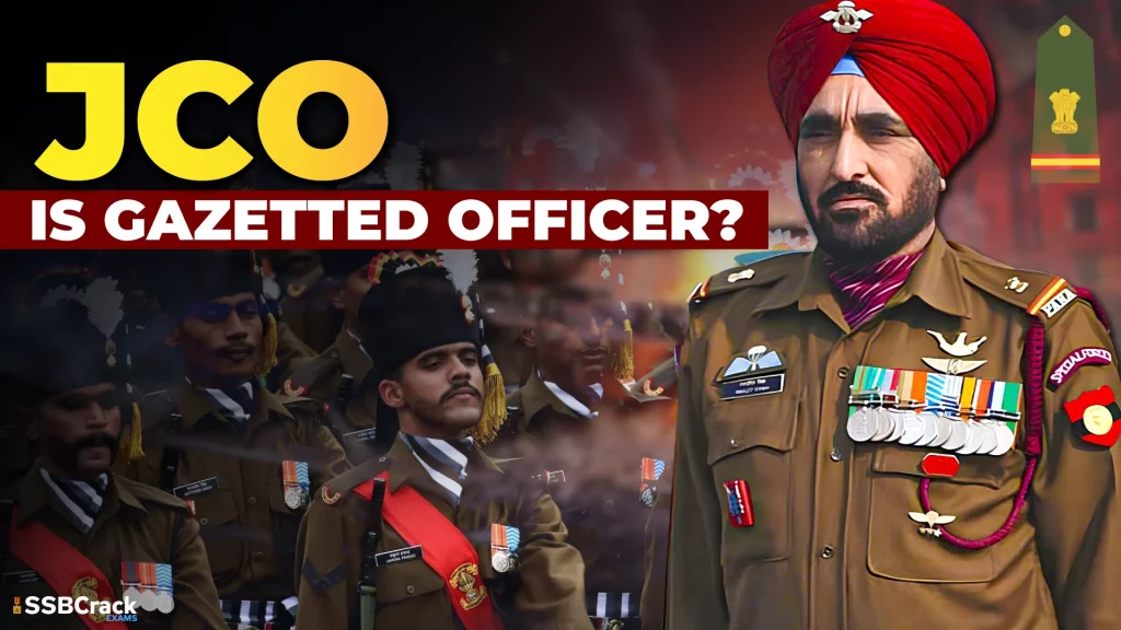 Are JCOs Gazetted Officers in the Indian Army?