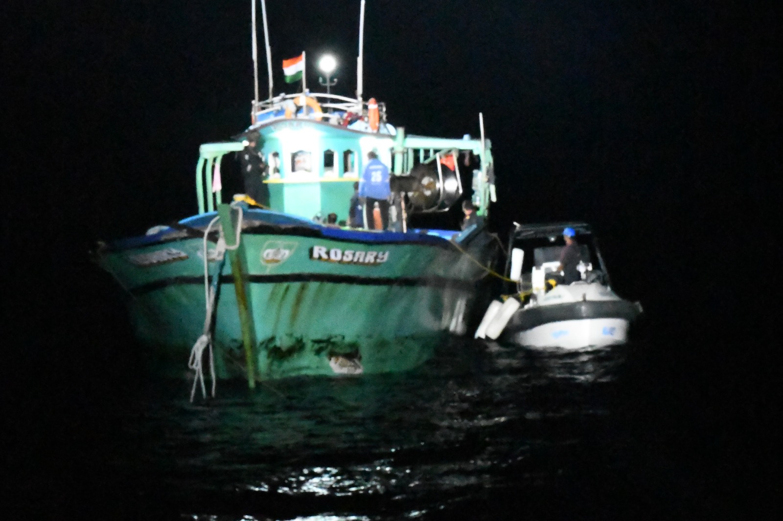 Indian Coast Guard Ship Sujeet Rescues Stranded Fishing Boat Rosary ...