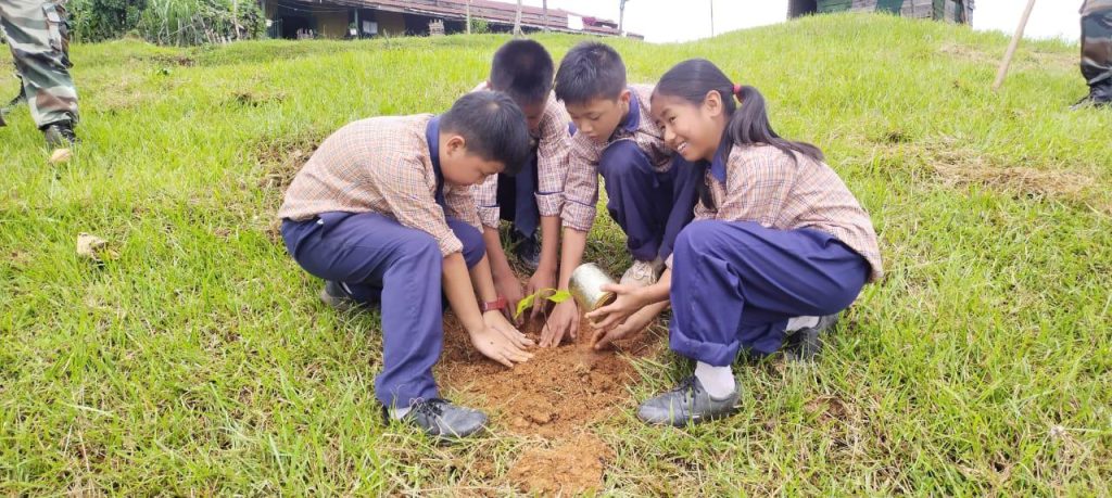 1. ASSAM RIFLES ORGANISED MASS TREE PLANTATION DRIVE AT SORDE VILLAGE KAMJONG DISTRICT MANIPUR7