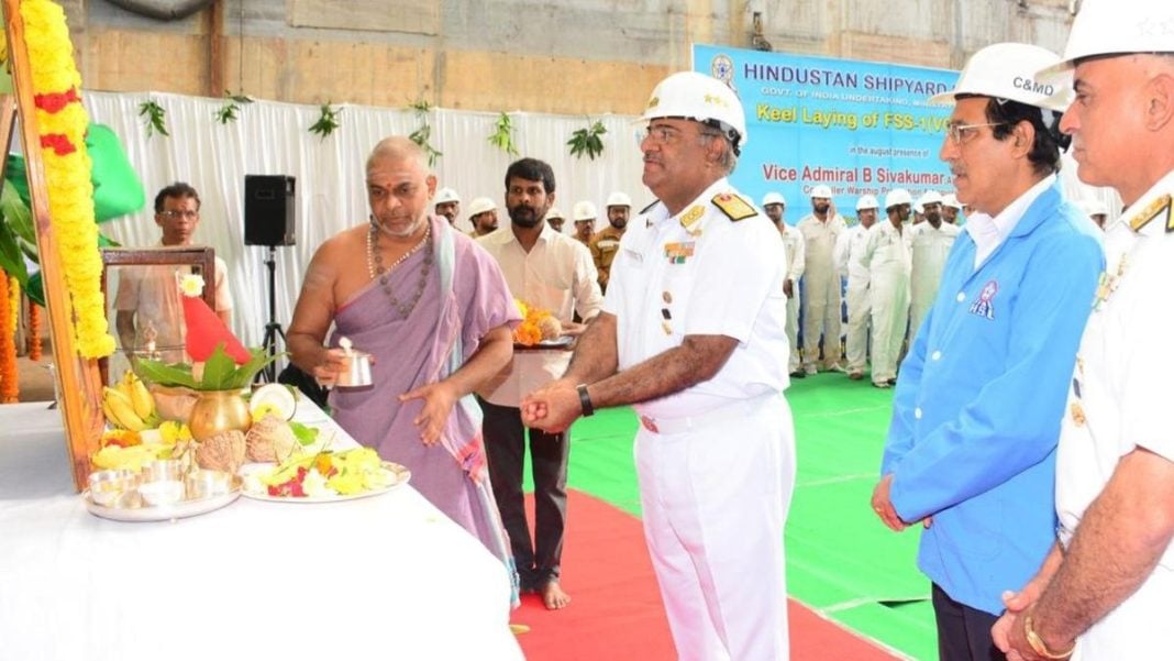 Hindustan Shipyard Limited Celebrates Keel-Laying Ceremony for First Fleet Support Ship