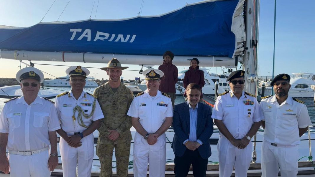 Indian Naval Sailing Vessel Tarini Arrives in Fremantle, Australia After 39-Day Voyage with Two Women Officers