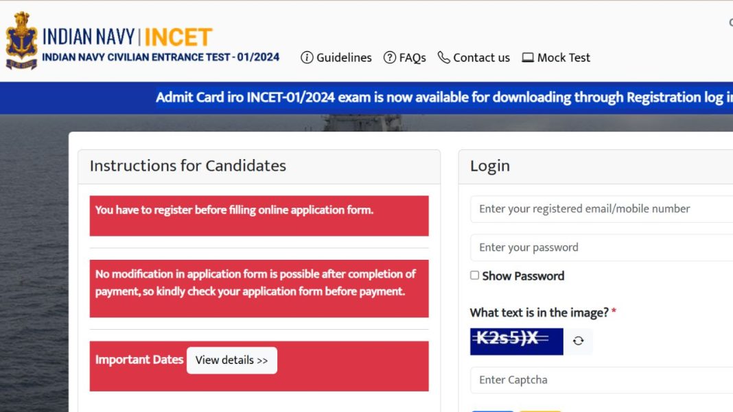 Indian Navy INCET Admit Card 2024 Released: Download Now for Upcoming Exam