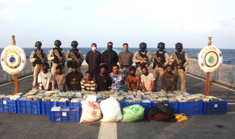 Indian and Sri Lankan Navies Jointly Seize 500 kg of Crystal Meth in Arabian Sea