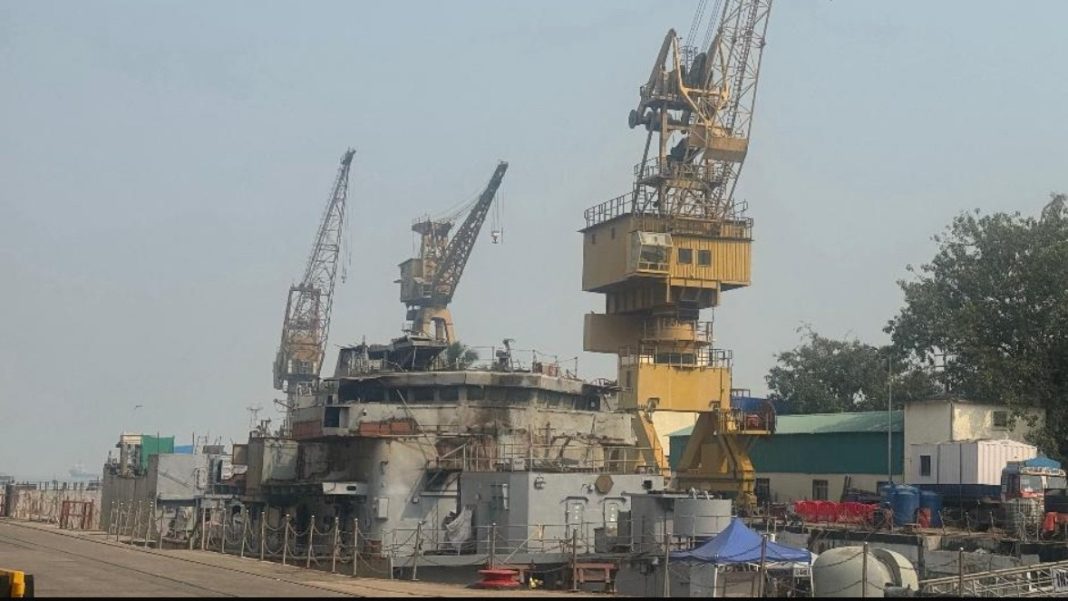 Restoration of INS Brahmaputra Reaches Major Milestone After Fire Incident