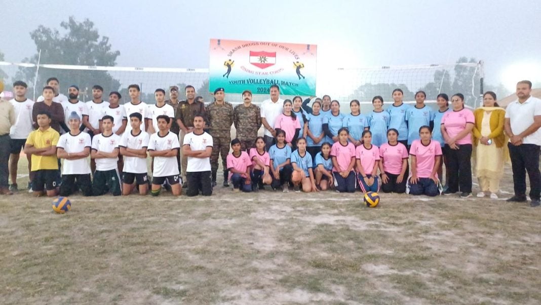 Rising Star Corps Organizes Volleyball Game in Kathua to Promote Healthy Living Among Youth