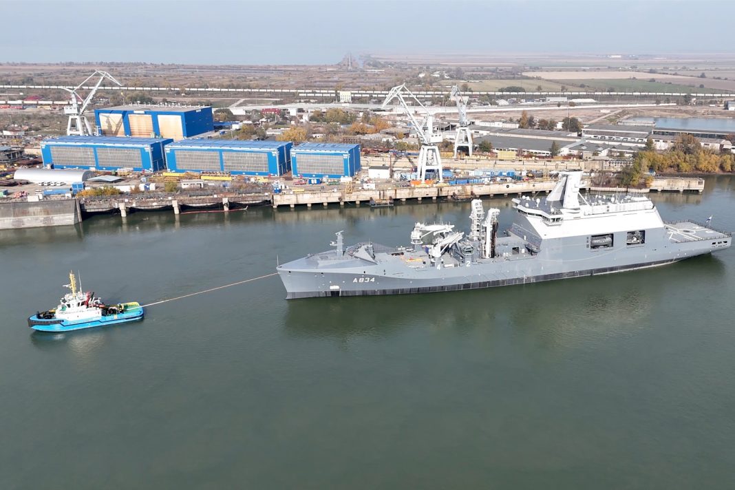 Royal Netherlands Navy's Future Combat Support Ship Completes Sea Trials in Romania