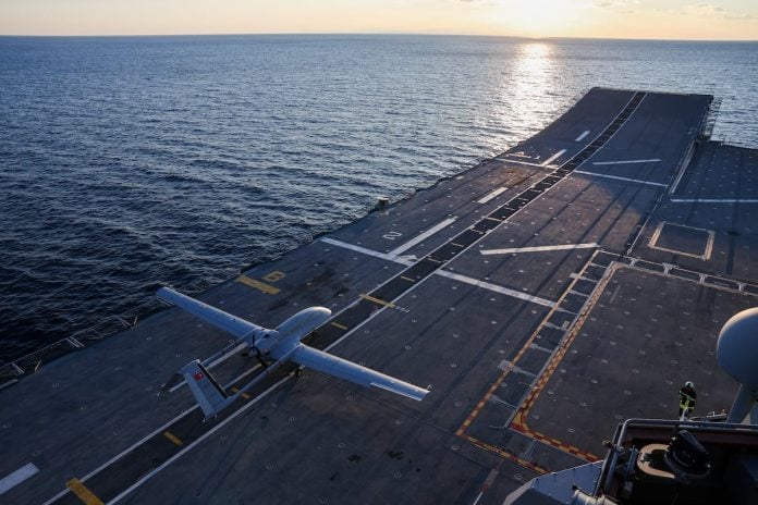 Turkey's Baykar TB-3 Combat Drone Successfully Tested on Anadulu Amphibious Assault Ship