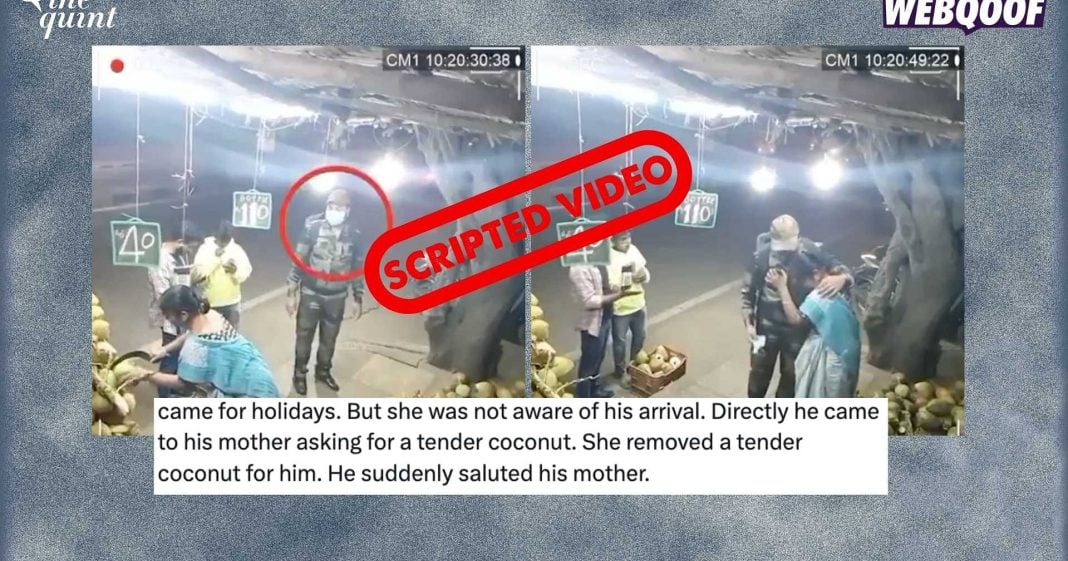 Viral Video of Soldier Visiting Mother Debunked as Scripted Hoax