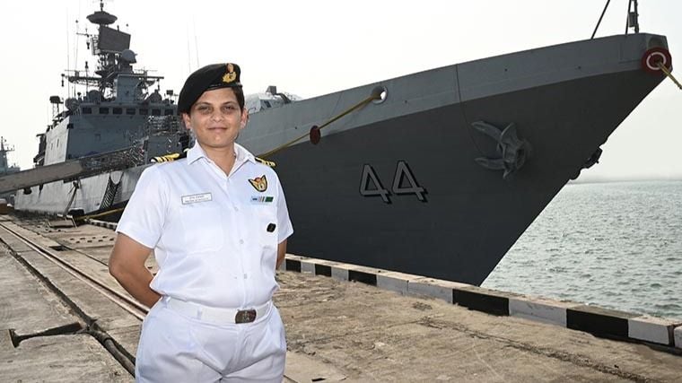 Commander Prerna Deosthalee Makes History as First Woman to Command Indian Navy Warship