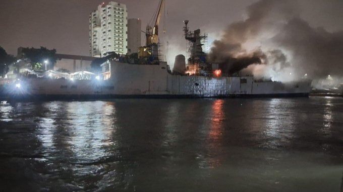 INS Brahmaputra Uprighted After Fire Damage, Set to Resume Operations