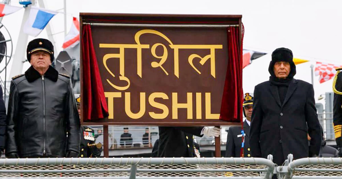 India and Russia Strengthen Defense Ties with Launch of INS Tushil, an Advanced Frigate