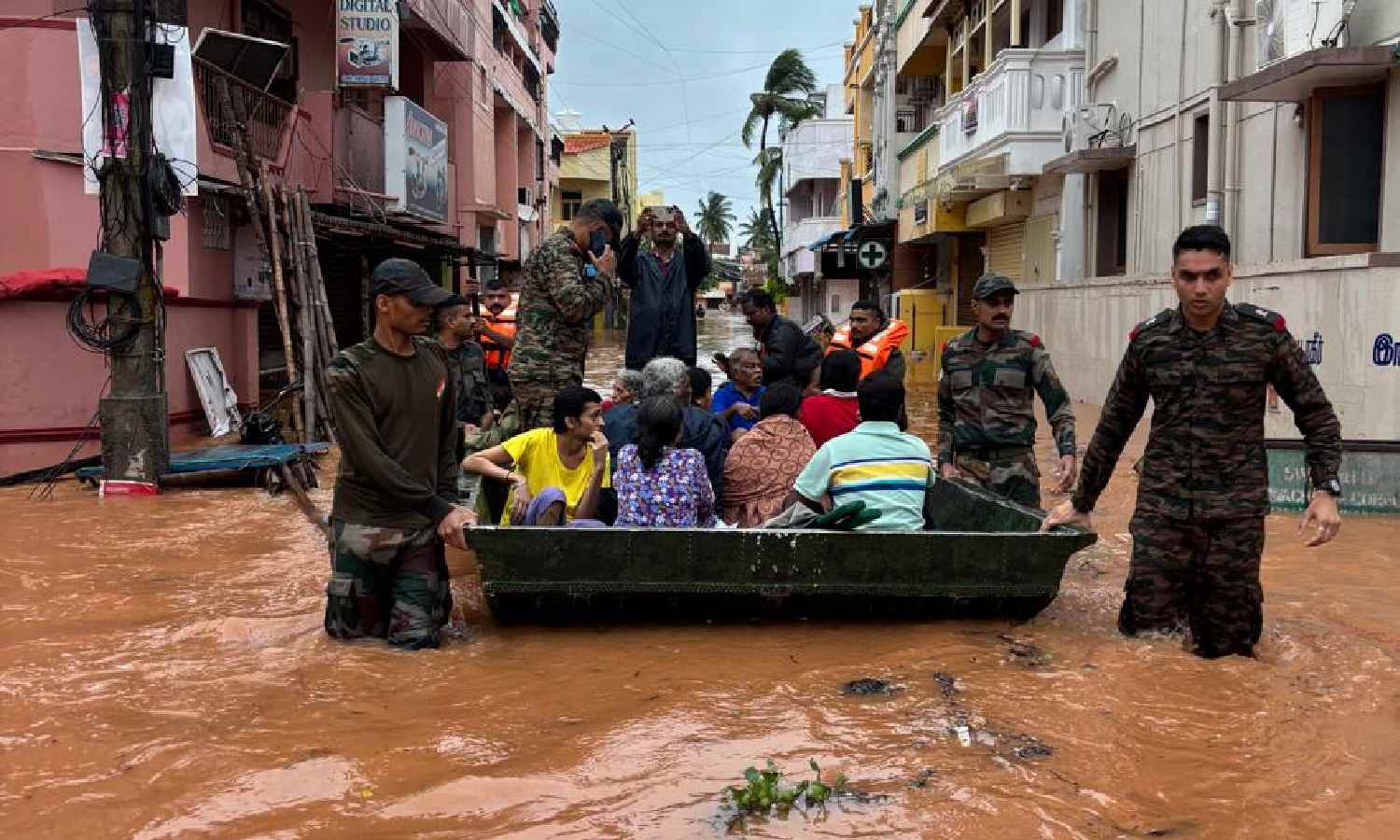 Indian Army Deployed for Flood Rescue Operations in Puducherry Amid