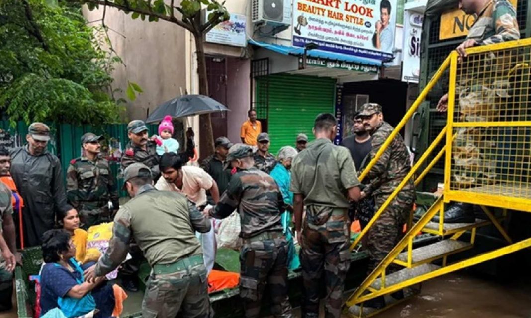 Indian Army Mobilizes Personnel for Flood Rescue Operations in Puducherry