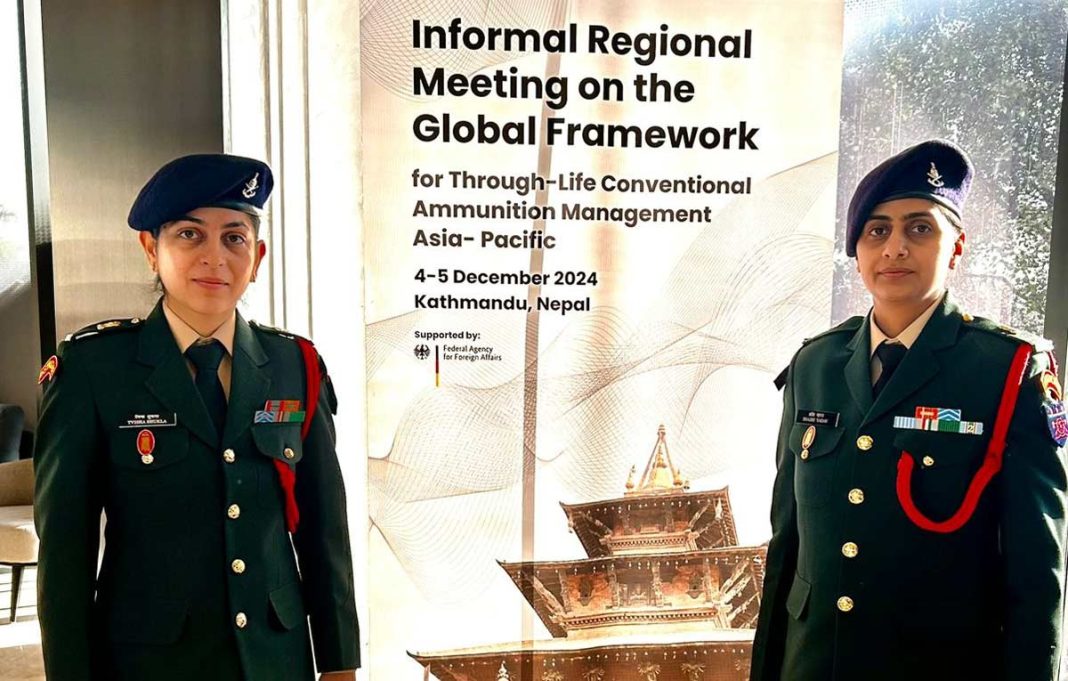 Indian Women Officers Represent India at UN Regional Meeting on Ammunition Management in Kathmandu