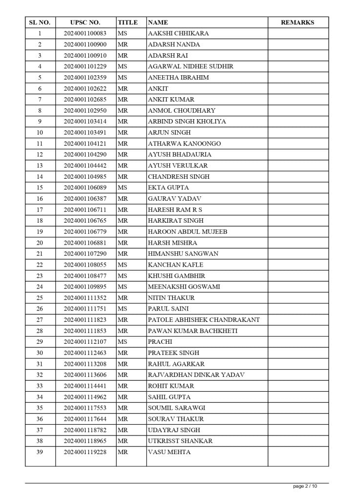 SELECTION LIST DEC 24 COURSES AT AFA page 0004