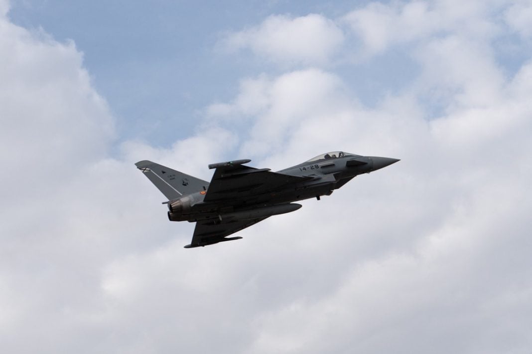 Spanish Eurofighter Typhoon Jet Conducts First Test Flight with ECRS E-Scan Radar