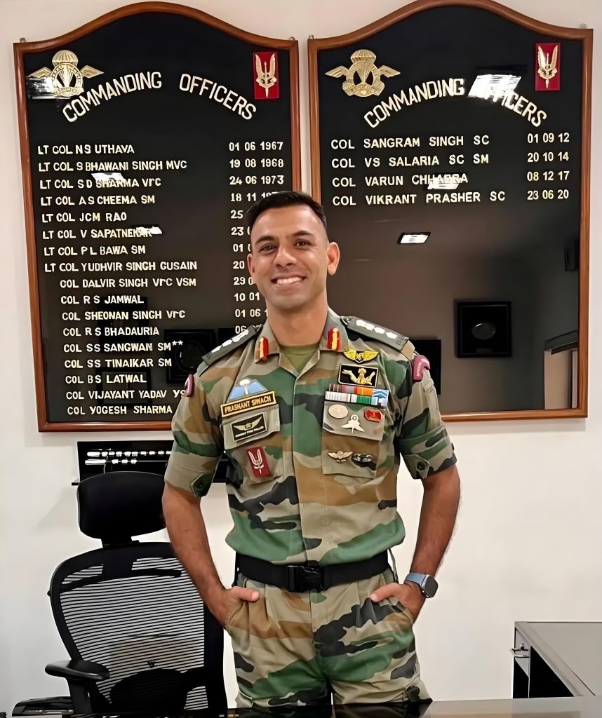 Colonel Prashant Siwach, CO of 10 Para Special Forces